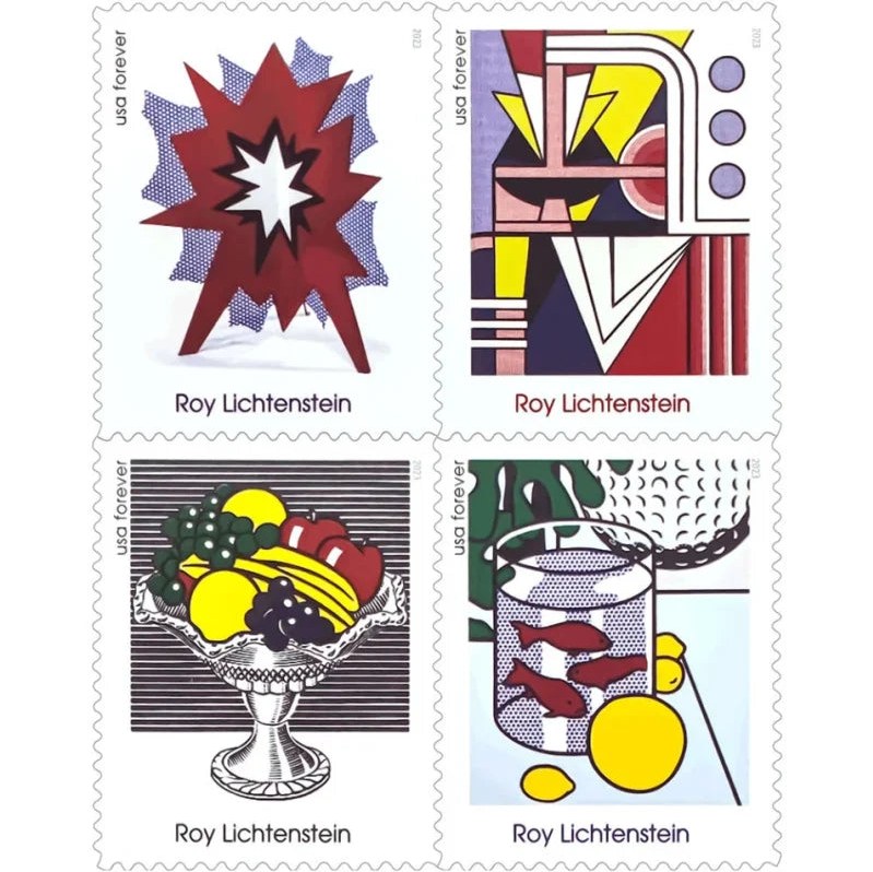Roy Lichtenstein 2023 Forever Stamps — Pop Art Collection, Pane of 20