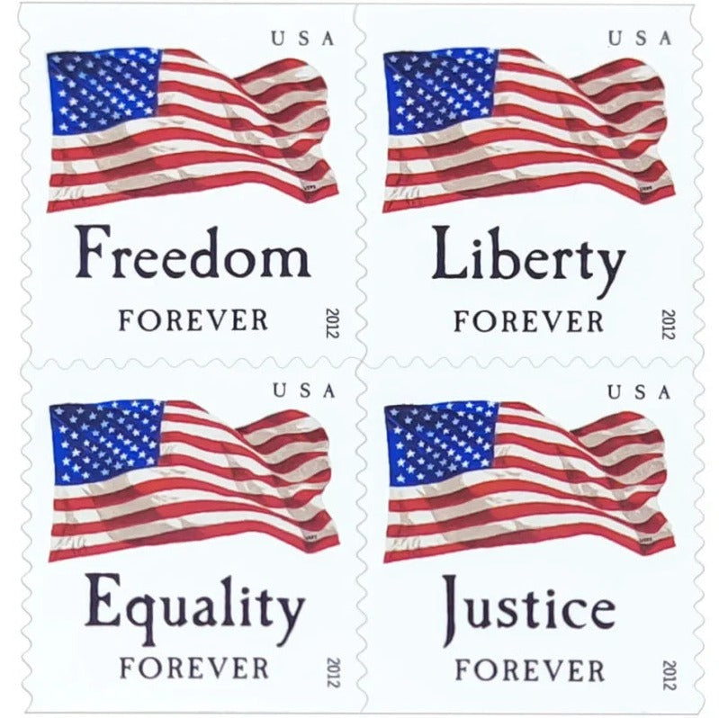 Four Flags 2012 Forever Stamps — Patriotic Symbol, Booklet Issue