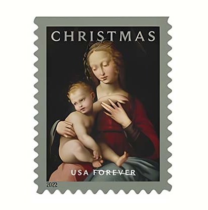 Virgin and Child 2022 Forever Stamps — Traditional Christmas Series, Booklets of 20