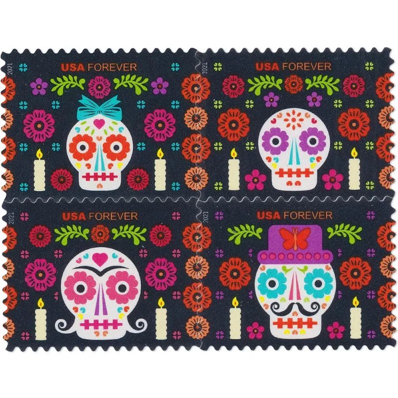 Day of the Dead 2021 Forever Stamps — Día de los Muertos, Pane of 20