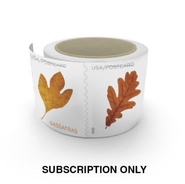 2025 Autumn Leaves Postcard Stamps — Coil Roll, Postcard Rate