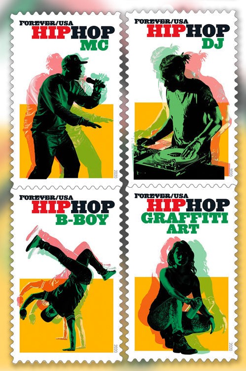 Hip Hop 2021 Forever Stamps — Breaking and B-Boys, Pane of 20