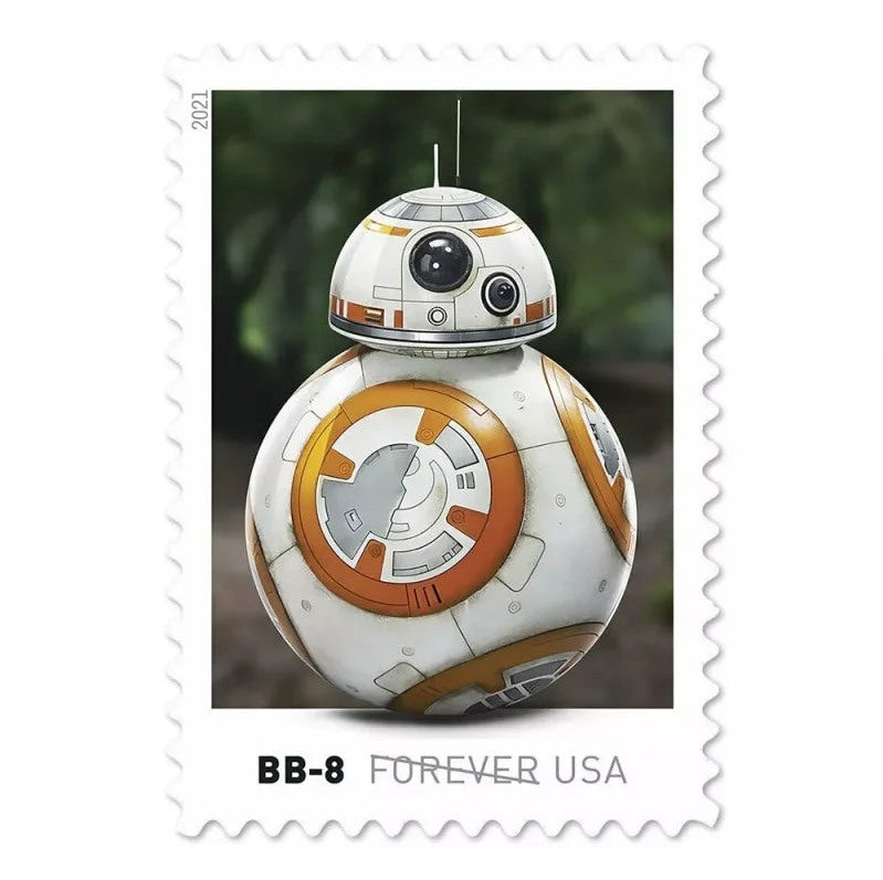 Star Wars Droids 2021 Forever Stamps — BB-8, Panes of 20