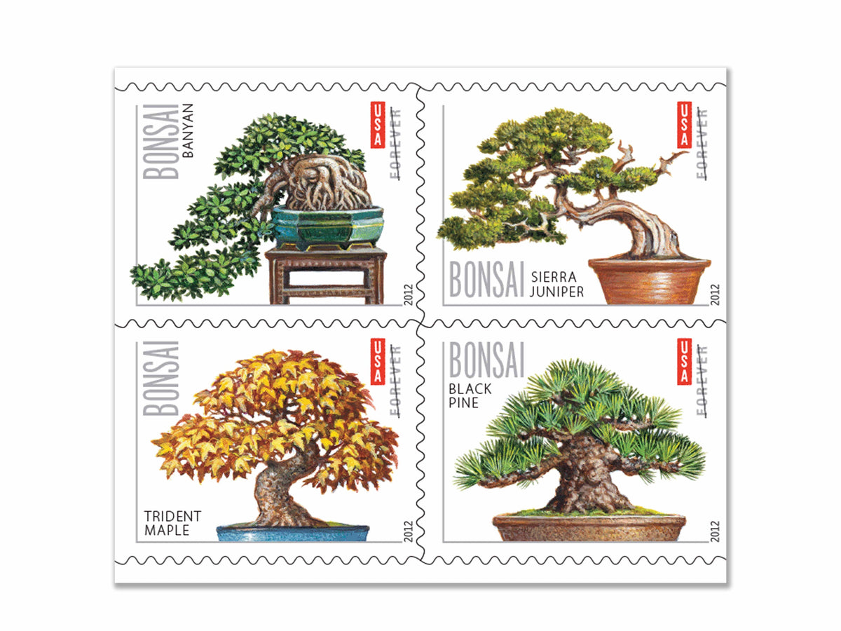 Bonsai Trees 2012 Forever Stamps — Cultural Heritage Collection