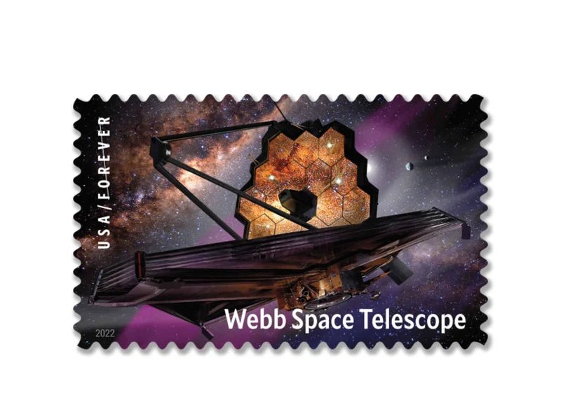 James Webb Space Telescope 2022 Forever Stamps — Launch Commemorative, Panes of 20