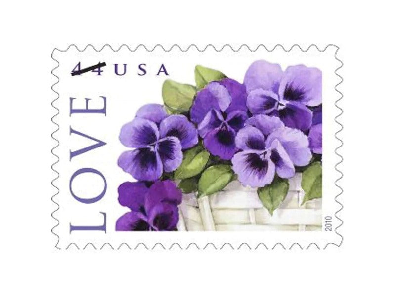 Love Purple Pansy 2010 44¢ Stamps — Love and Celebration (Not a Forever Stamp)