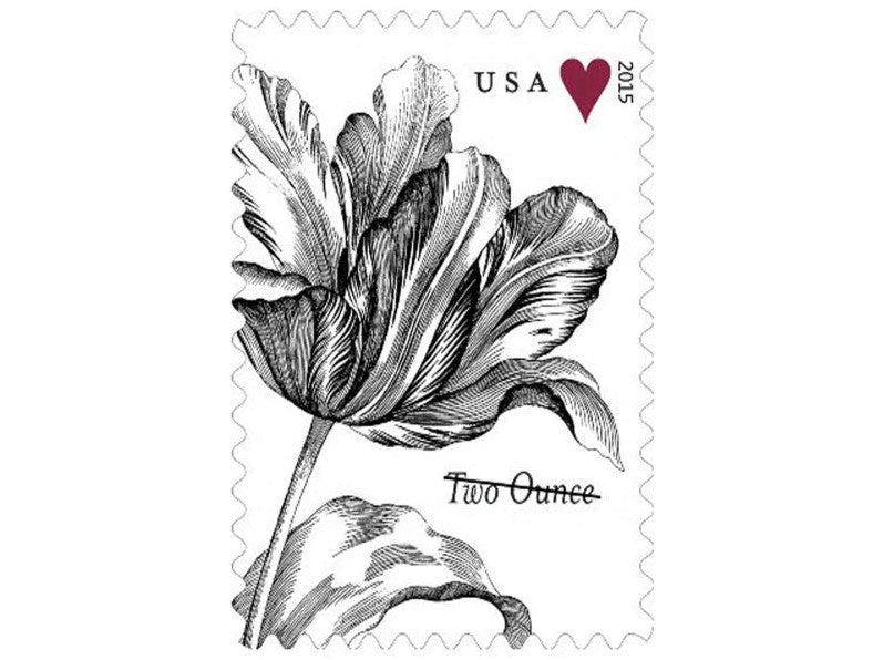 Vintage Tulip 2015 Two-Ounce Stamps — Wedding Invitation Rate (Not a Forever Stamp)