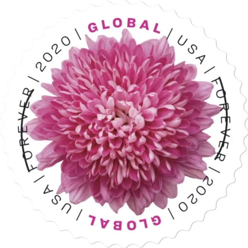 Chrysanthemum 2020 Global Forever Stamps — International Rate, Pane of 10