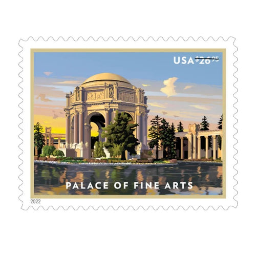 Palace of Fine Arts 2022 $26.95 Stamps — Priority Mail Express Rate (Not a Forever Stamp)