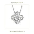 Lab Diamond 14K White Gold Four Leaf Clover Pendant VSSI D E F Quatrefoil Pendant -Four Petal Flower Bloom Floral Necklace Gift for Her
