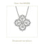 Lab Diamond 14K White Gold Four Leaf Clover Pendant VSSI D E F Quatrefoil Pendant -Four Petal Flower Bloom Floral Necklace Gift for Her