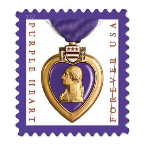 Purple Heart Medal 2019 Forever Stamps — Military Tribute, First-Class Postage