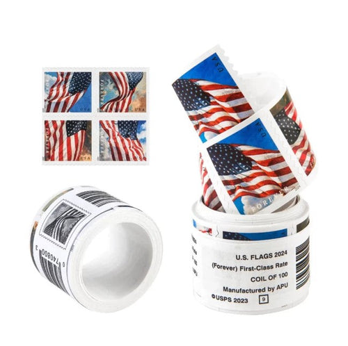 2024 U.S. Flags Forever Stamps — Coil Format, First-Class Postage