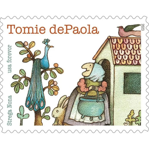 Tomie dePaola 2023 Forever Stamps — Strega Nona Illustrator Tribute, Pane of 20