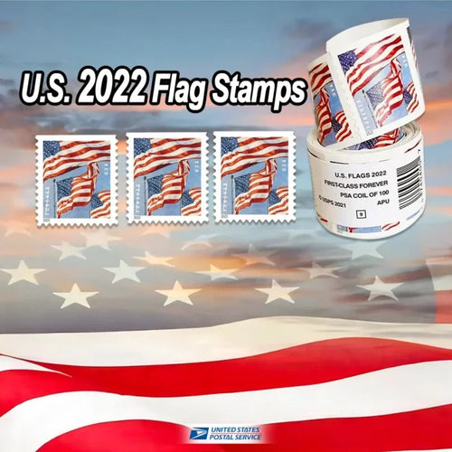 2022 U.S. Flag Forever Stamps — Coil of 100, First-Class Postage
