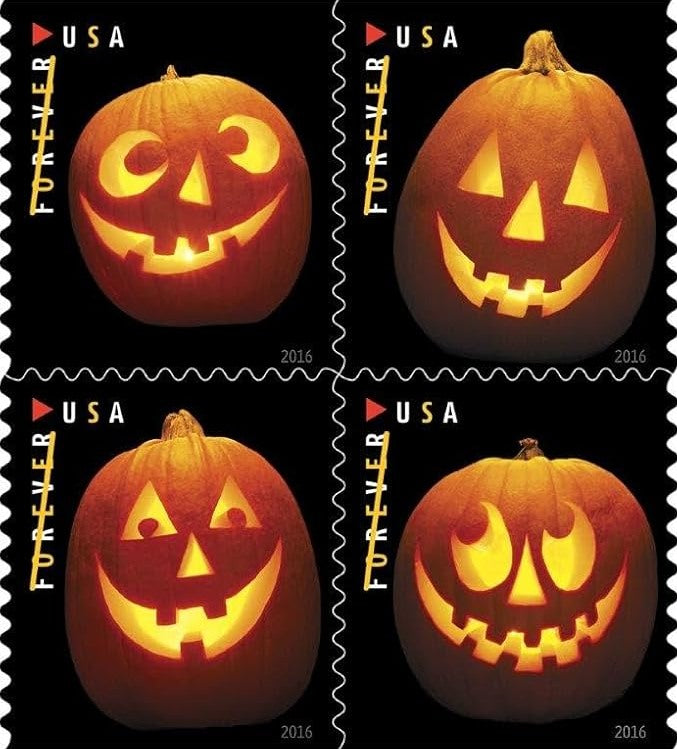 Jack-O'-Lanterns 2016 Forever Stamps — Halloween Issue