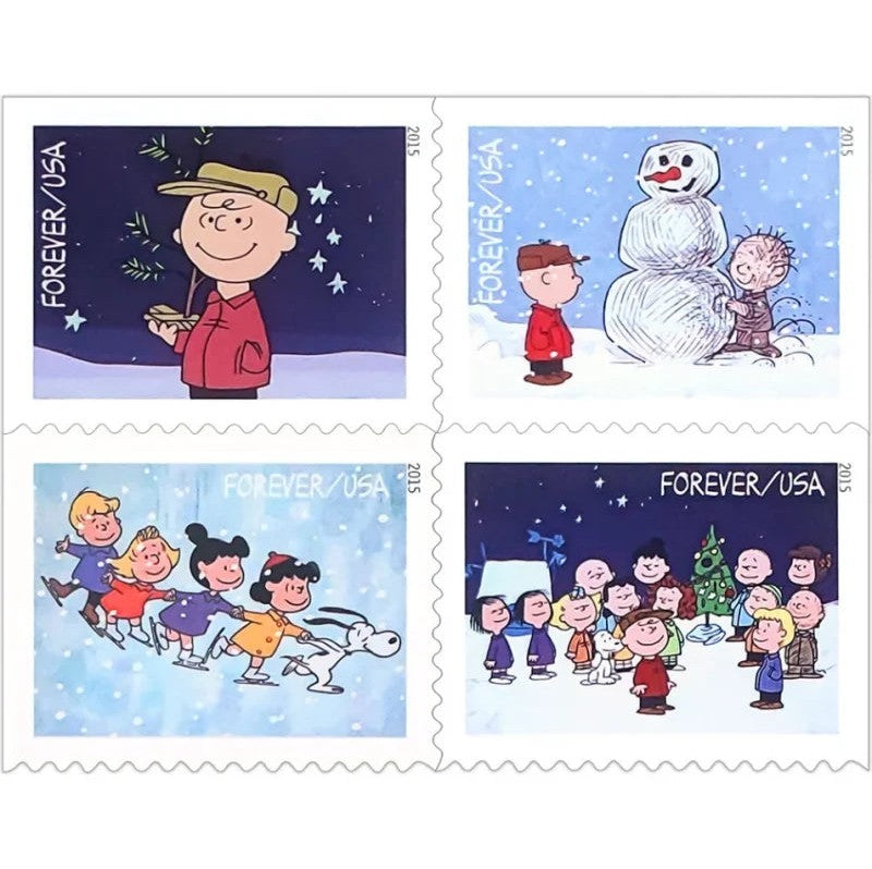 A Charlie Brown Christmas 2015 Forever Stamps — Double-Sided Booklet of 20