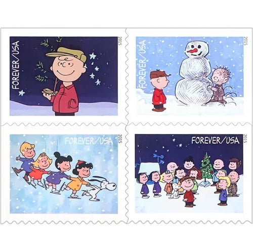A Charlie Brown Christmas 2015 Forever Stamps — Double-Sided Booklet of 20