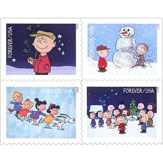 A Charlie Brown Christmas 2015 Forever Stamps — Double-Sided Booklet of 20