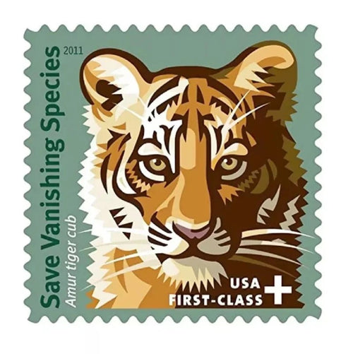 Save Vanishing Species 2011 85¢ Semi-Postal Stamps — Amur Tiger, Conservation Cause