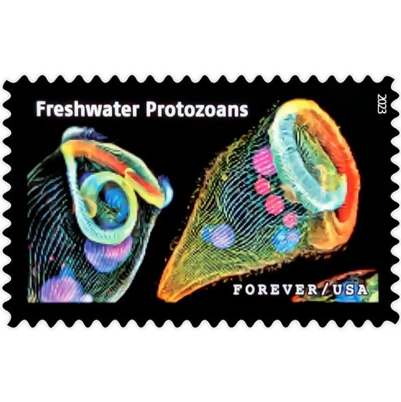 Life Magnified 2023 Forever Stamps — Microscopy Images, Panes of 20