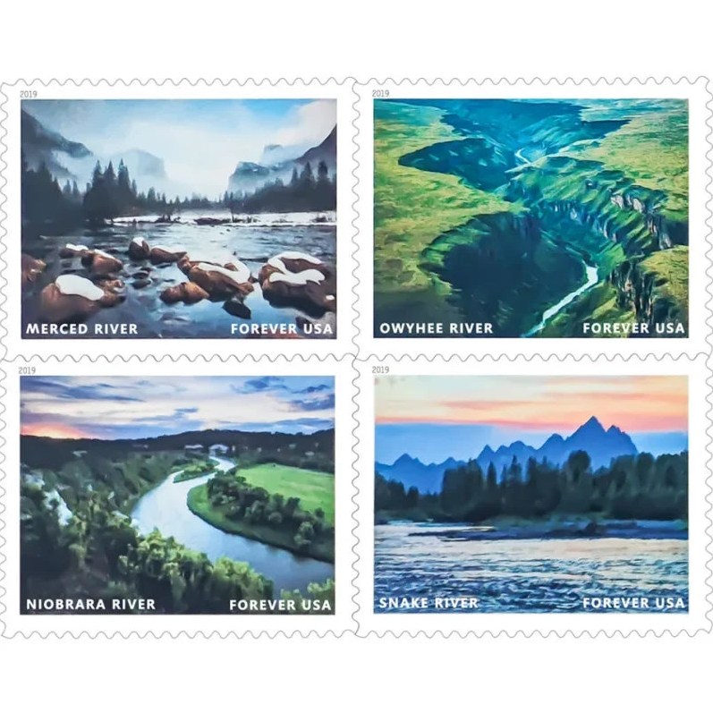 Wild and Scenic Rivers 2019 Forever Stamps — Act's 50th Anniversary, Panes of 12