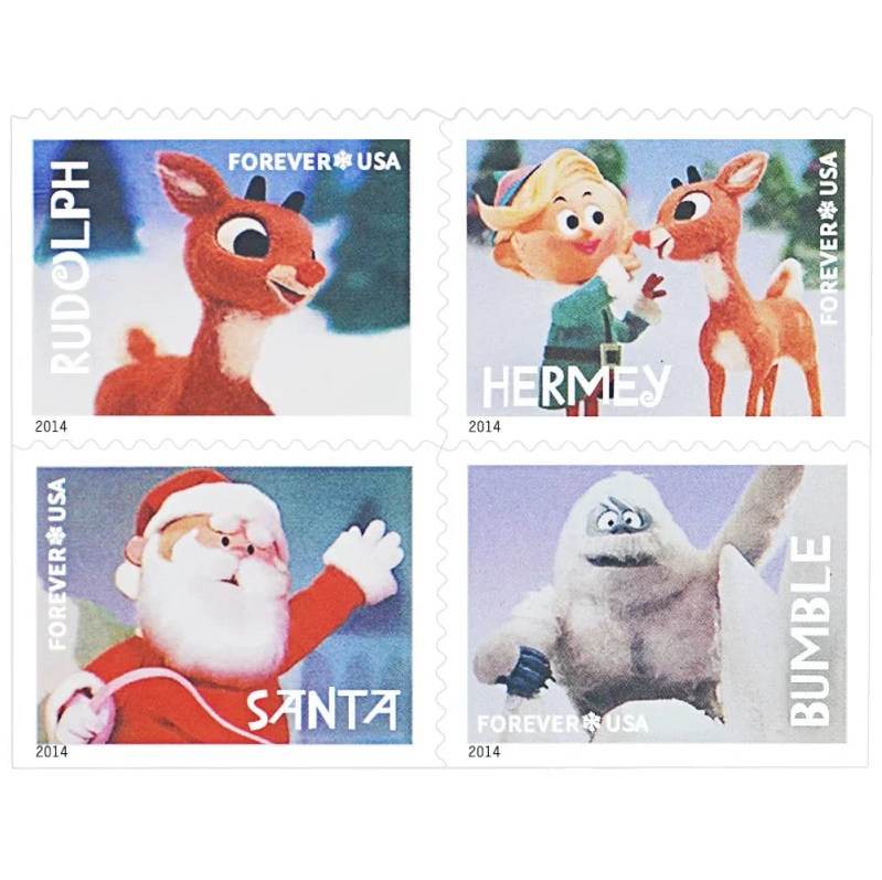 Rudolph the Red-Nosed Reindeer 2014 Forever Stamps — 50th Anniversary Booklet
