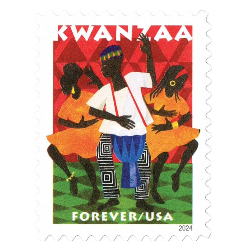 Kwanzaa 2024 Forever Stamps — Ceremony Memento Collectible, First-Class Postage