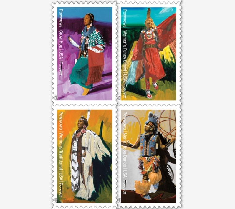 Powwows 2025 Forever Stamps — Native American Cultural Heritage, First-Class Postage