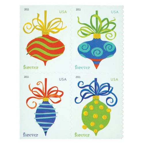 Holiday Baubles 2011 Forever Stamps — Christmas Ornament Designs