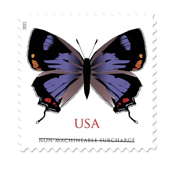 Colorado Hairstreak 2021 $1.27 Stamps — Non-Machineable Surcharge (Not a Forever Stamp)
