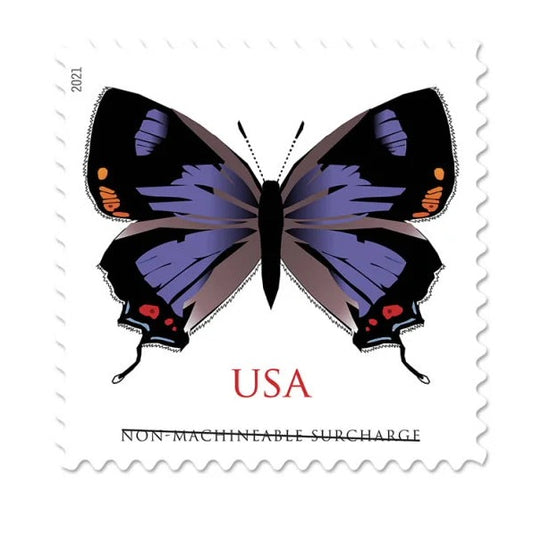 Colorado Hairstreak 2021 $1.27 Stamps — Non-Machineable Surcharge (Not a Forever Stamp)