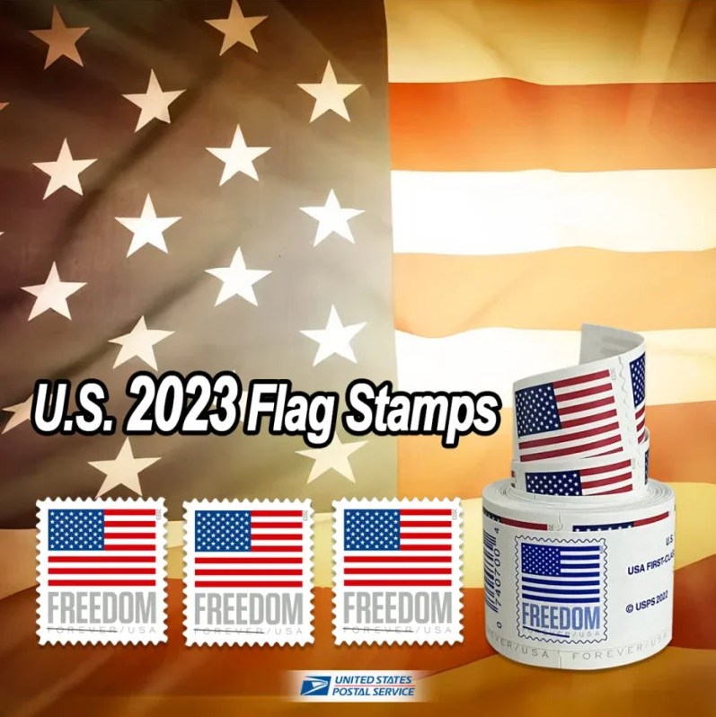 2023 U.S. Flag Forever Stamps — Coil Roll, "FREEDOM" Design, First-Class Postage