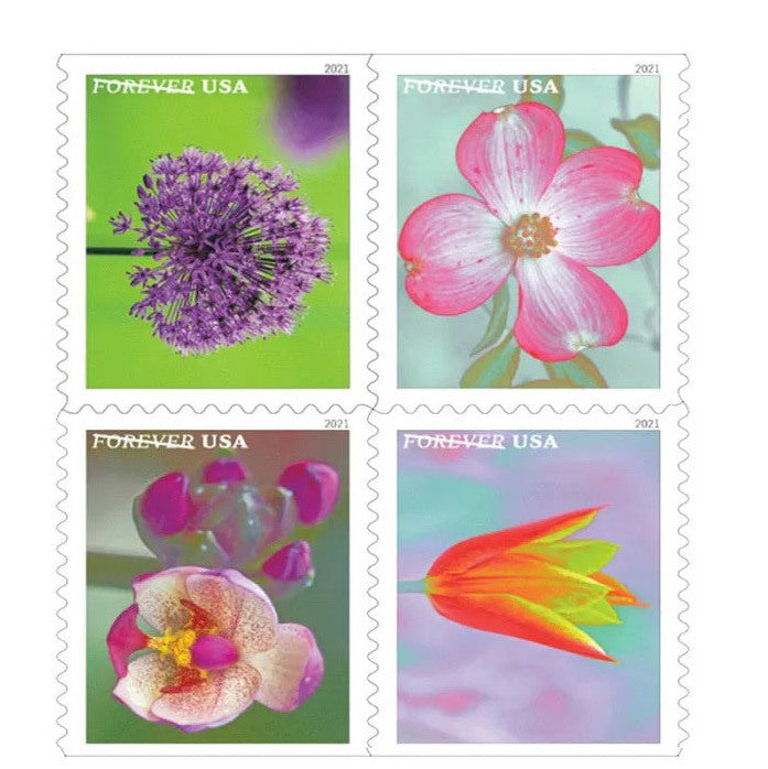 Garden Beauty 2021 Forever Stamps — Ten Blooms, Booklets of 20
