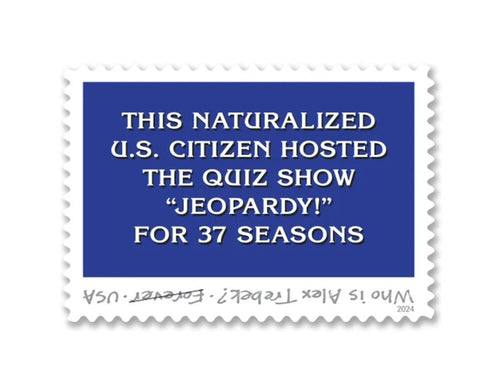 Alex Trebek 2024 Forever Stamps — Jeopardy! Host Commemorative, First-Class Postage