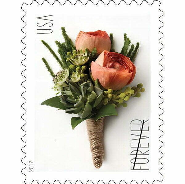 2017 Boutonniere Bouquet wedding stamps