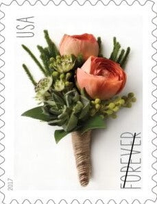 2017 Boutonniere Bouquet Wedding Stamps