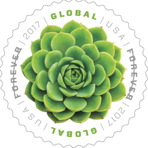 2017 Green Succulent Global Forever stamp