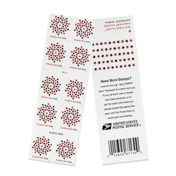 Patriotic Spiral Stamps