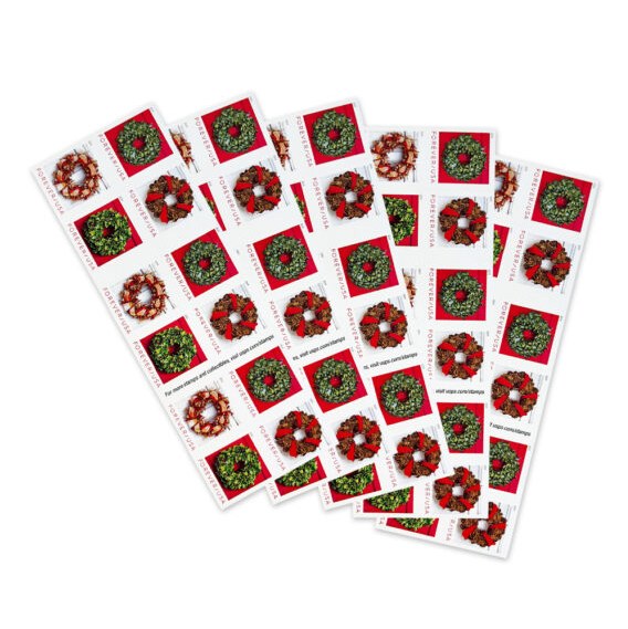 Holiday Wreaths Stamps