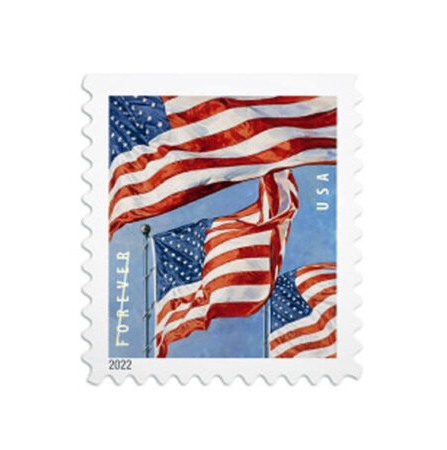 2022 US Flag stamps, roll of 100