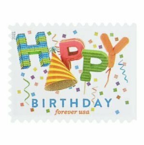Happy Birthday stamps