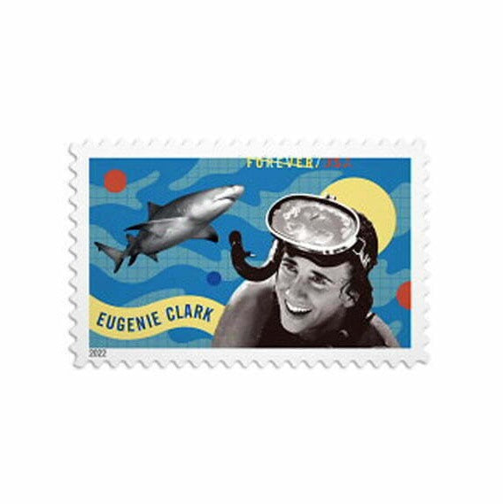 Eugenie Clark Stamps – 2022 USPS Forever Stamp
