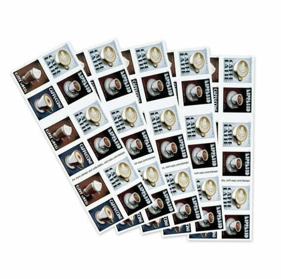 Espresso Drinks Stamps, five books of 20