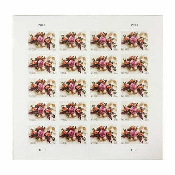 Garden Corsage two-ounce stamps, detail