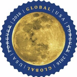 2016 Global Forever stamp, the Moon