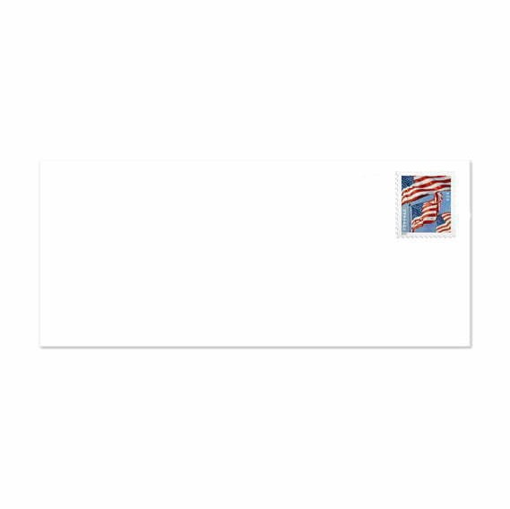 U.S. Flag Forever #9 Regular Stamped Security Envelopes