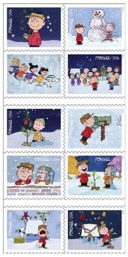A Charlie Brown Christmas Forever Stamps