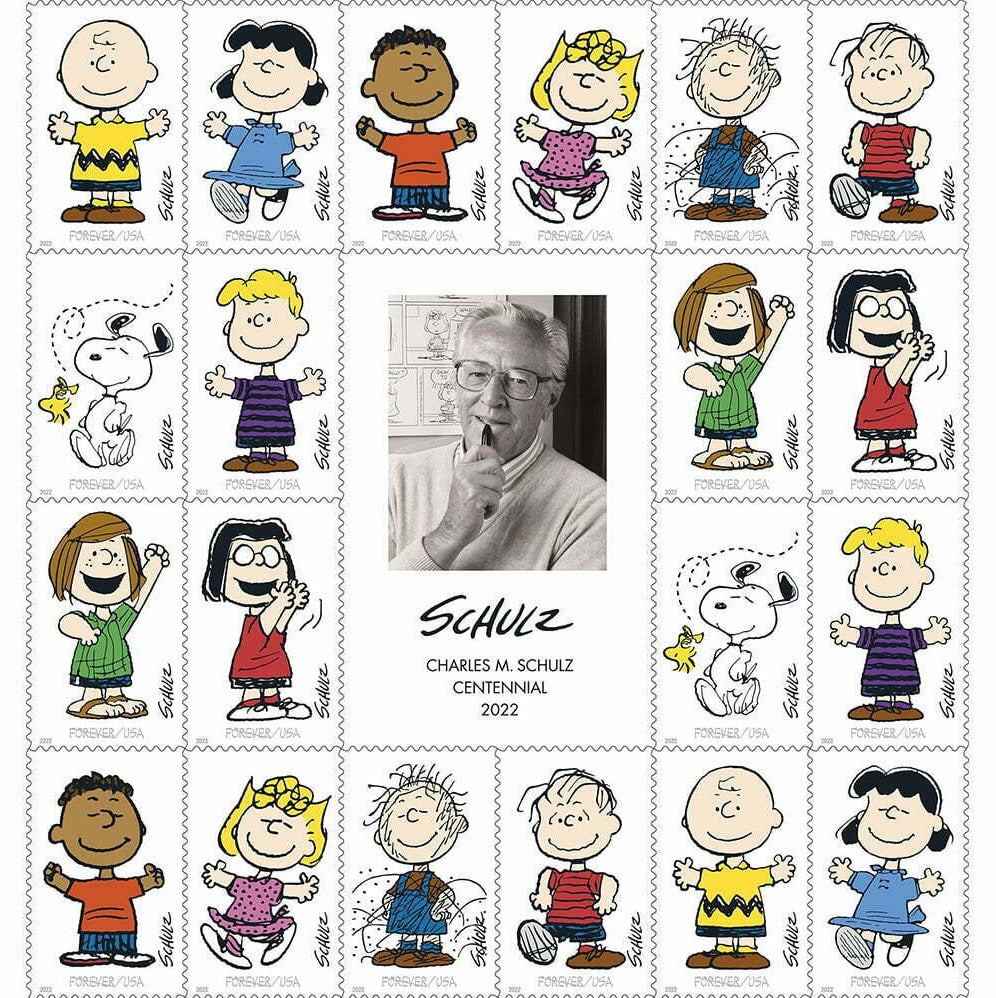 2022 Charles Schulz Peanuts Forever stamps