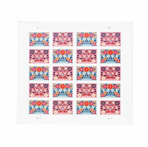 Love stamps, detail